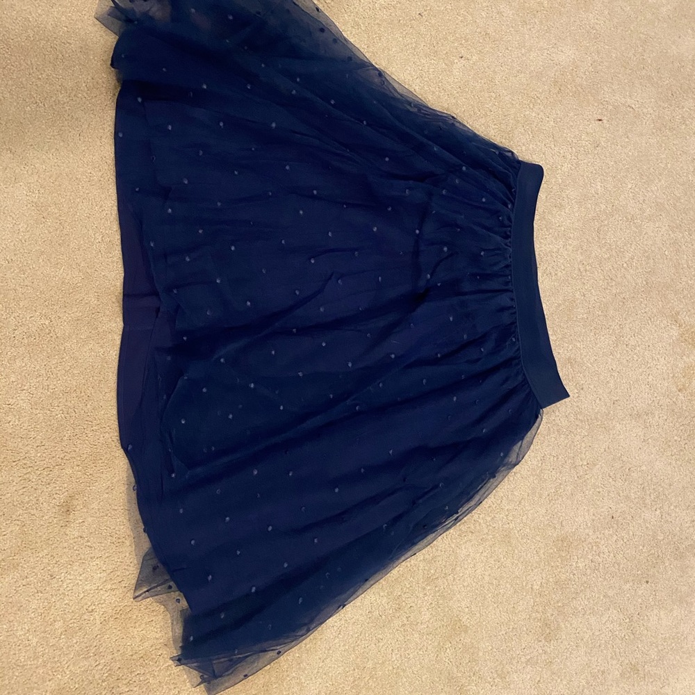 Blue tulle skirt